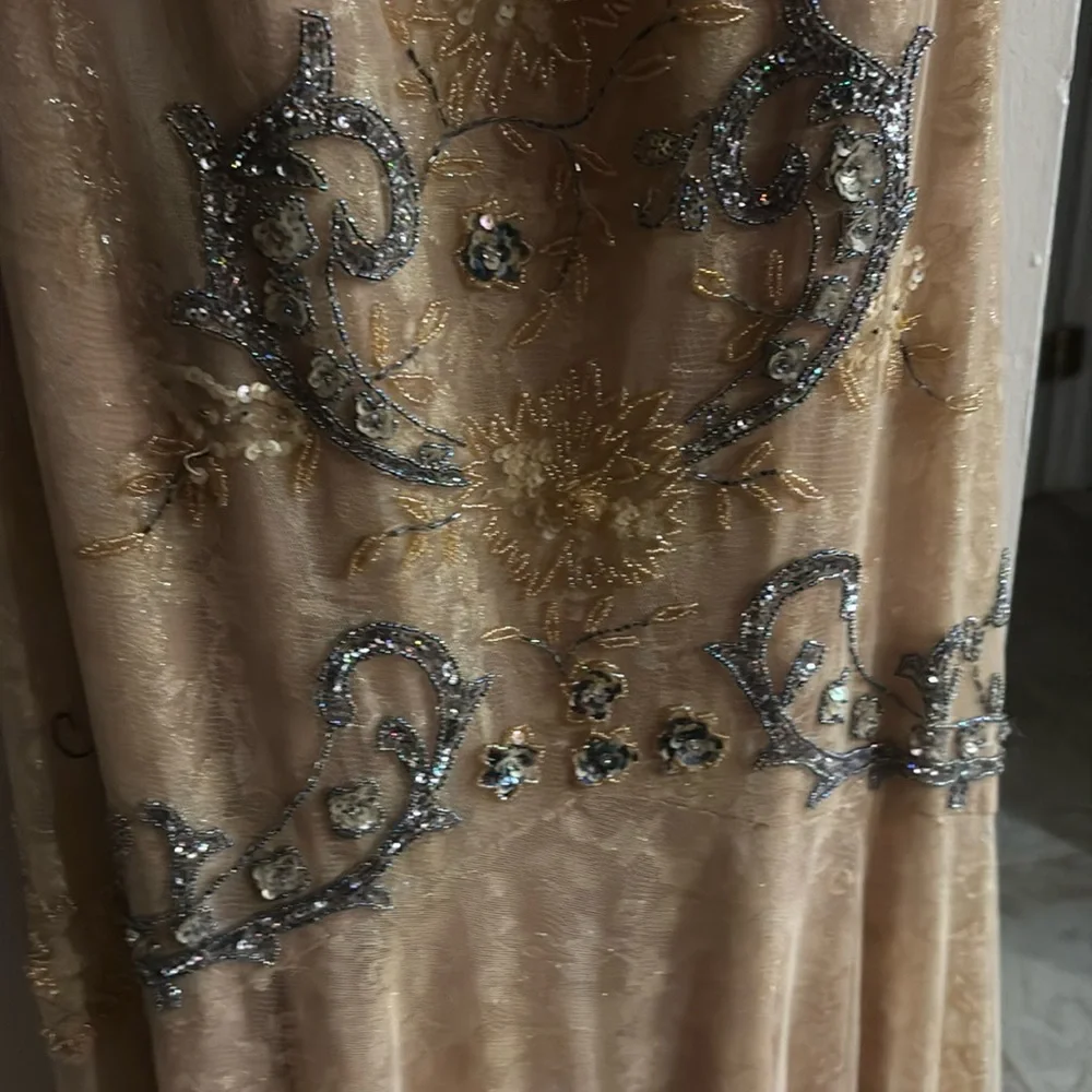 Sue Wong Elegant Cream Gown - Picture 7 of 9